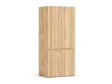 Купити Шафа Глорія 2-дверна натурального кольору, матеріал зрощений/цільний бук, дверки дерево (загальний вигляд)