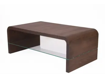 Стіл журнальний Ксенон темно-коричневого кольору, матеріал - цільний бук (загальний вигляд з декором). 2