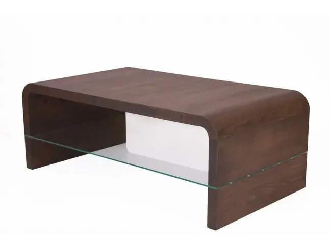 Стіл журнальний Ксенон темно-коричневого кольору, матеріал - цільний бук (загальний вигляд).