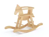 Купить Лошадка-качалка Эней натурального цвета, цельный бук, покрытие льняное масло (общий вид)