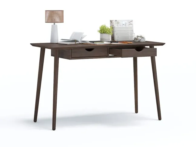 Стіл письмовий Верона кольору венге, зрощений/цільний бук (загальний вигляд)