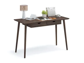 Стіл письмовий Верона кольору венге, зрощений/цільний бук (відкрита шухляда)