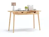 Стіл письмовий Верона кольору натуральний, зрощений/цільний бук (відкрита шухляда)