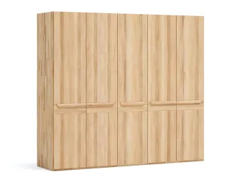 Купить Шкаф Глория 5-дверный натурального цвета, материал сращенный/цельный бук, дверки дерево (общий вид)