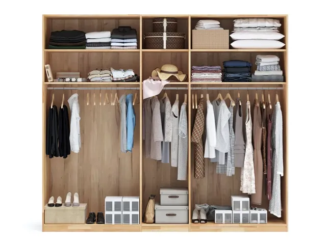 Шкаф Глория 5-дверный натурального цвета, материал сращенный/цельный бук (внутреннее наполнение)