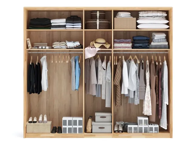 Шафа Глорія 5-дверна натурального кольору, матеріал зрощений/цільний бук з паспарту (внутрішнє наповнення)