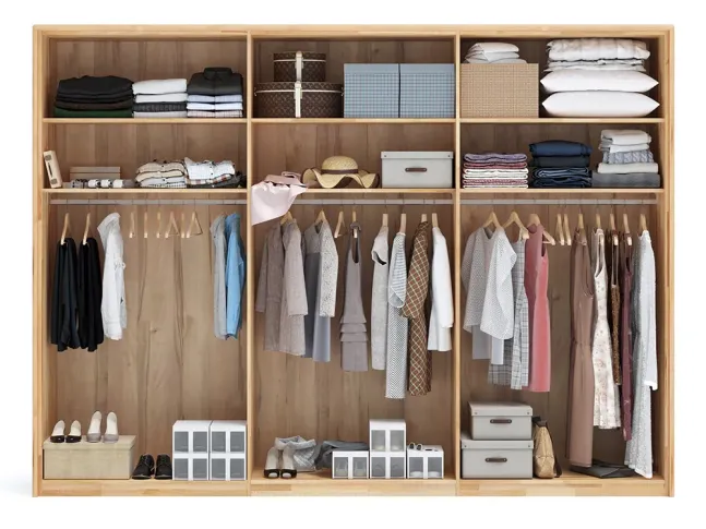 Шафа Глорія 6-дверна натурального кольору, матеріал зрощений/цільний бук з паспарту (внутрішнє наповнення)