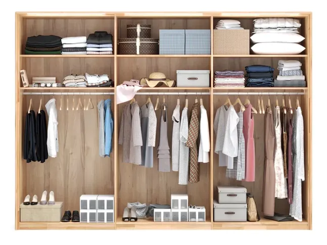 Шафа Глорія 6-дверна натурального кольору, матеріал зрощений/цільний бук з паспарту та підсвіткою (внутрішнє наповнення)