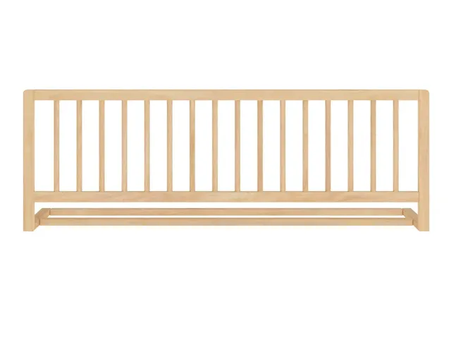 Защитное ограждение к кровати Comfort, натурального цвета лак, материал - бук цельный (вид спереди)