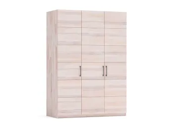 Купить Шкаф Кэтрин Еко 3-дверный цвета беж, материал сращенный/цельный бук, дверки дерево (общий вид)