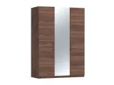Шафа Кетрін Еко 3-дверна кольору горіх, матеріал зрощений/цільний бук, 1 дверка дзеркало (загальний вигляд)
