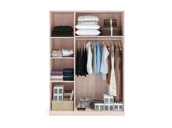 Купити Шафа Кетрін Еко 3-дверна кольору беж, матеріал зрощений/цільний бук, дверки дерево (загальний вигляд) 2