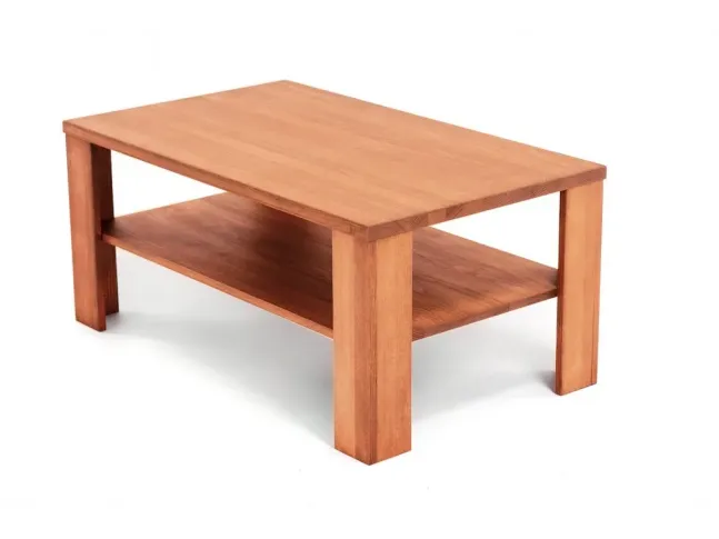 Стол журнальный Беатрис светло-коричневого цвета, материал - цельный бук (общий вид).