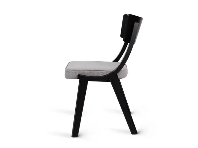 Стілець Diran кольору венге тканина коричнева (вигляд збоку)