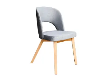 Стілець Michelle натурального кольору тканина сіра (загальний вигляд)