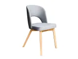 Стілець Michelle натурального кольору тканина сіра (загальний вигляд)