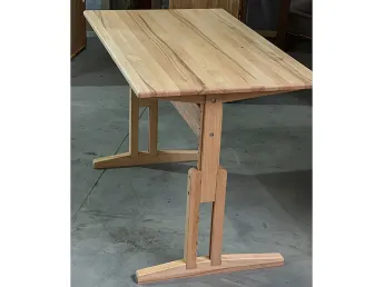 Купити Стіл письмовий з регулюванням висоти бук цільний, натуральний колір (загальний вигляд) 2