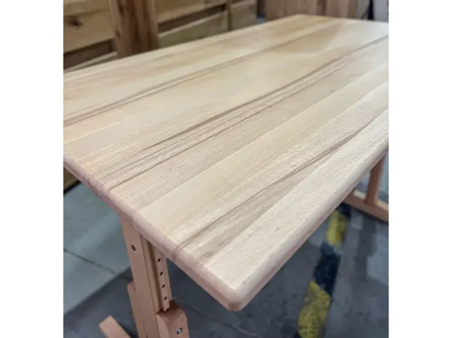 Стіл письмовий з регулюванням висоти бук цільний, натуральний колір (стільниця)