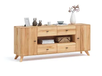 Комод Groove II натурального кольору, матеріал зрощений/цільний бук (загальний вигляд)