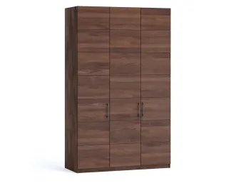 Шафа Кетрін Еко 230 3-дверна кольору горіх, матеріал зрощений/цільний бук, дверки дерево (загальний вигляд)