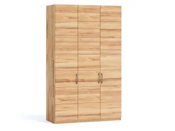 Шафа Кетрін Еко 230 3-дверна натурального кольору, матеріал зрощений/цільний бук, дверки дерево (загальний вигляд)