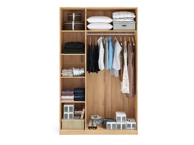 Шкаф Кэтрин Еко 230 3-дверный натурального цвета, материал сращенный/цельный бук (внутреннее наполнение)