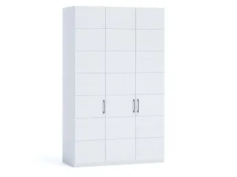 Шафа Кетрін Еко 230 3-дверна білого кольору, матеріал зрощений/цільний бук, дверки дерево (загальний вигляд)