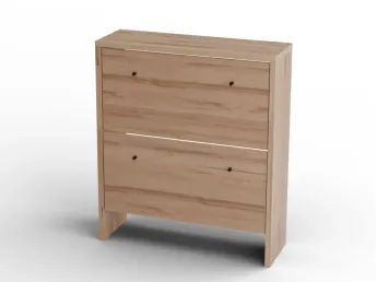 Купити Обувницю Міра бук натурального кольору 2 ящики (загальний вигляд)