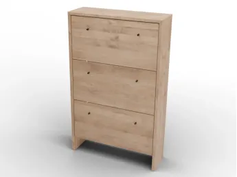 Купити Обувницю Міра дуб натурального кольору 3 ящики (загальний вигляд)