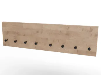 Купити Вішалку Міра дуб натурального кольору на 8 гачків (загальний вигляд)