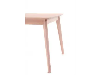 Стіл Каллісто білого кольору, матеріал - зрощений бук (загальний вигляд). 2