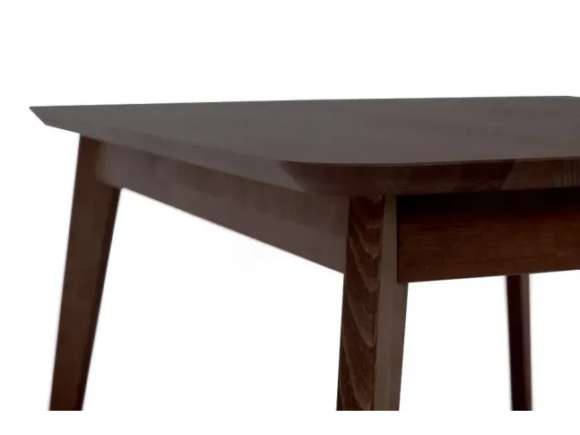 Стіл Каллісто темно-коричневого кольору, матеріал - зрощений бук (вигляд збоку).