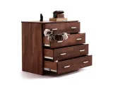 Комод Міледа коричневого кольору, матеріал - зрощений бук (у відкритому вигляді)