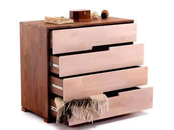 Комод Селена коричневого та білого кольору, матеріал - зрощений бук (загальний вигляд). 2