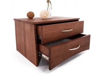 Тумбочка Міледа коричневого кольору, матеріал - цільний бук (у відкритому вигляді).