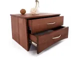 Тумбочка Миледа коричневого цвета, материал - бук цельный (в открытом виде).