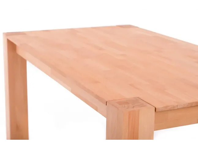 Стіл Фортіс натурального кольору, матеріал - бук зрощений (вигляд збоку).