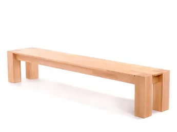 Лавка Фортіс натурального кольору, матеріал - дуб зрощений (загальний вигляд). 2