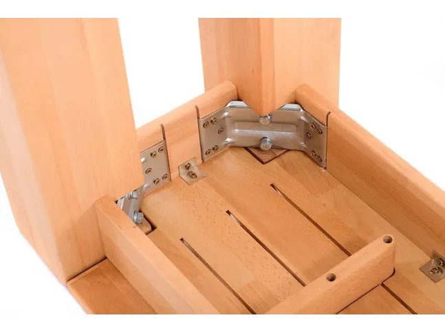 Лавка Фортіс натурального кольору, матеріал - бук зрощений (фурнітура).