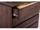 Комод Кетрін темно-коричневого кольору, матеріал - бук цільний (фурнітура).