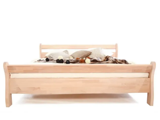 Ліжко Міледа білого кольору, матеріал - бук зрощений (вигляд зверху).