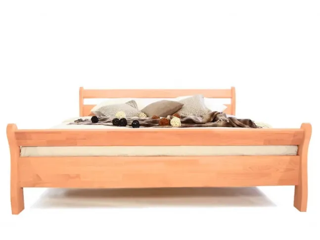 Ліжко Міледа натурального кольору, матеріал - бук зрощений (вигляд зверху).