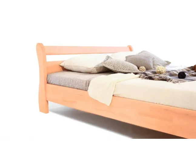 Кровать Миледа натурального цвета, материал - бук срощенный (вид сбоку)