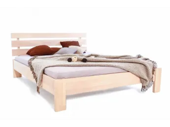 Ліжко Лучана білого кольору, матеріал - бук зрощений (загальний вигляд)