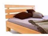 Ліжко Лучана натурального кольору, матеріал - бук зрощений (вигляд збоку)