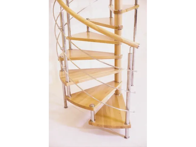 Гвинтові сходи Спіра Метал 010 на больцах (вигляд зліва).