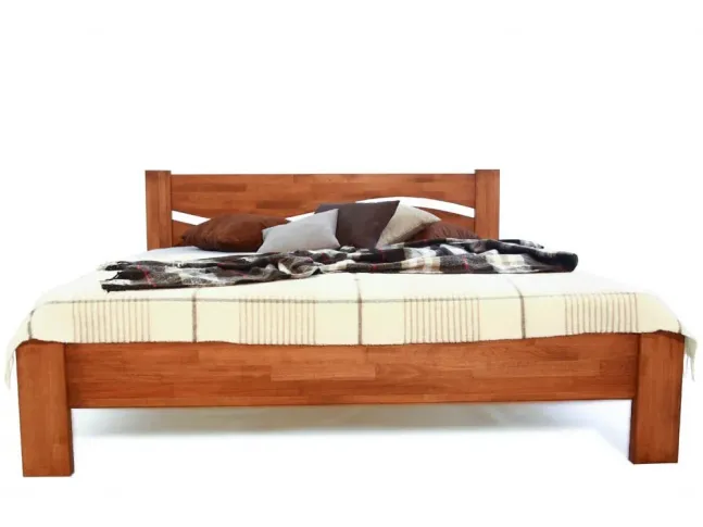 Ліжко Венеція світло-коричневого кольору, матеріал - зрощений бук (вигляд зверху)