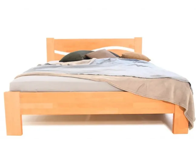 Ліжко Венеція натурального кольору, матеріал - зрощений бук (вигляд зверху)