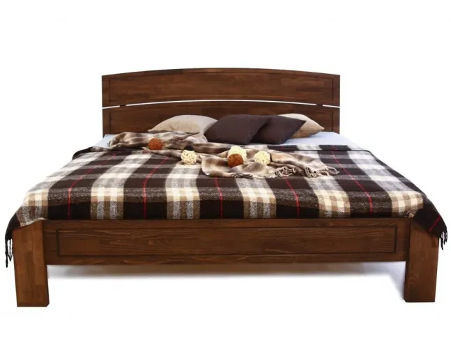 Кровать Жасмин коричневого цвета, материал - срощенный бук (вид сверху)