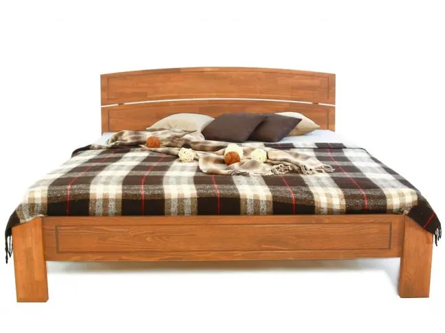 Кровать Жасмин светло-коричневого цвета, материал - срощенный бук (вид сверху)